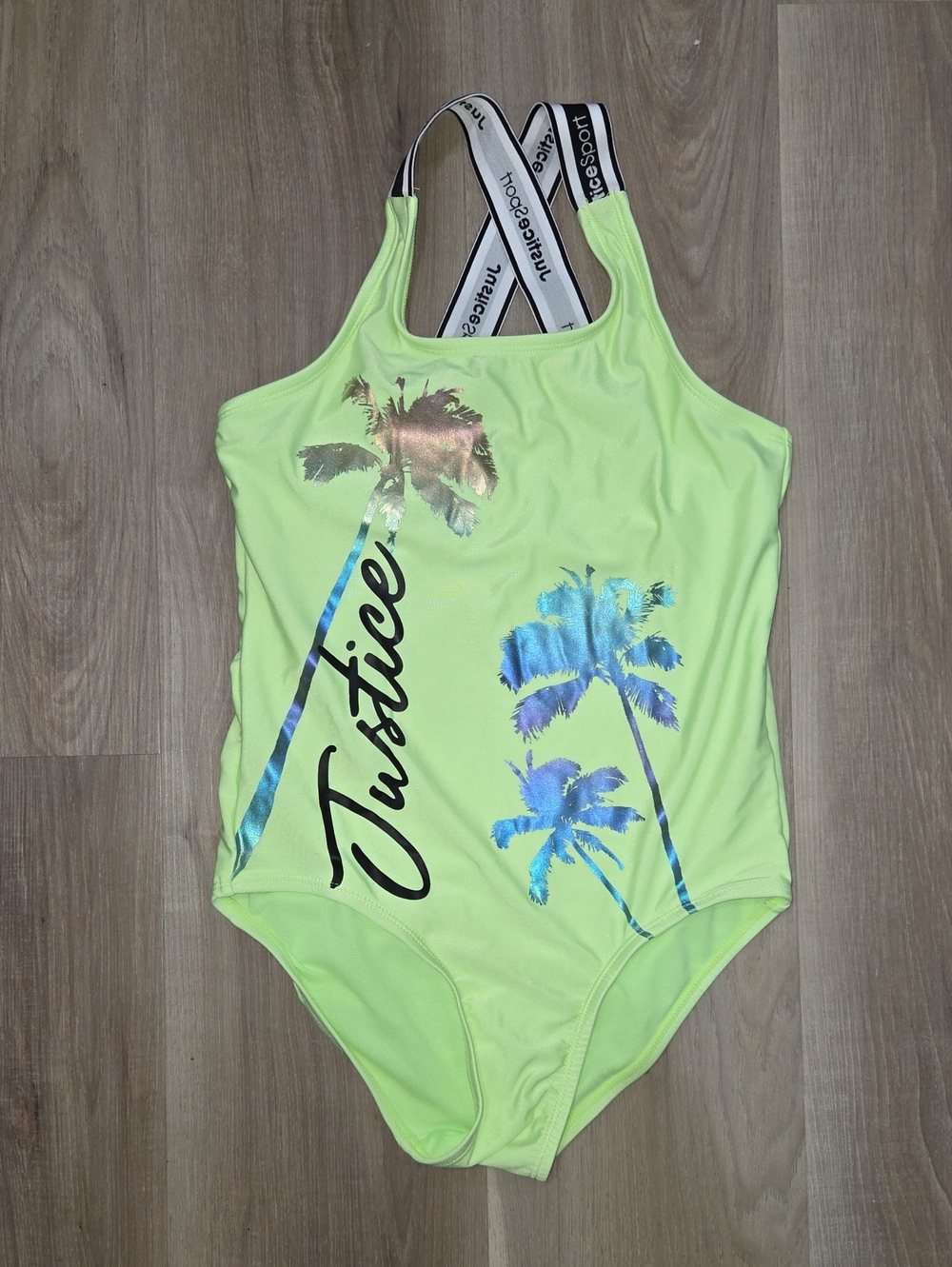 •Justice• Little Girls Neon Green One Piece